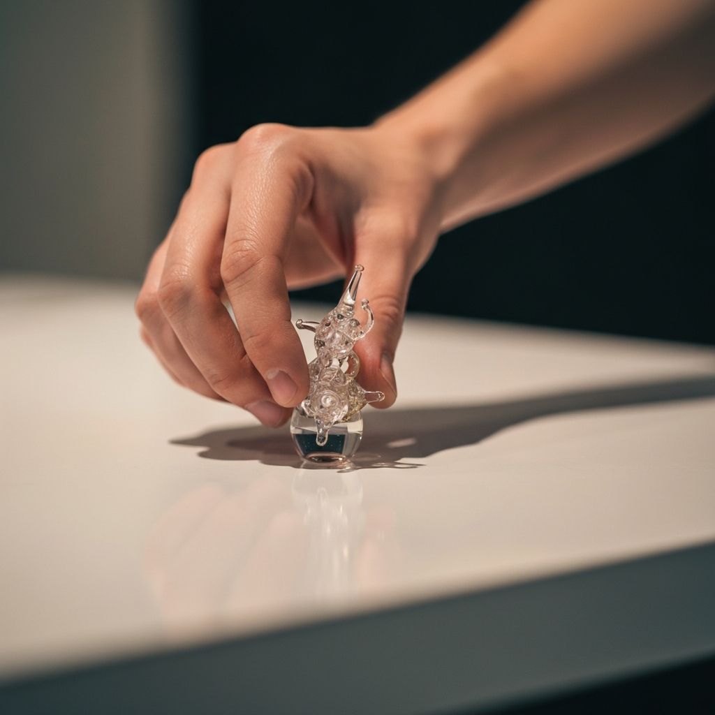 Material samples in precise grid representing qualification criteria