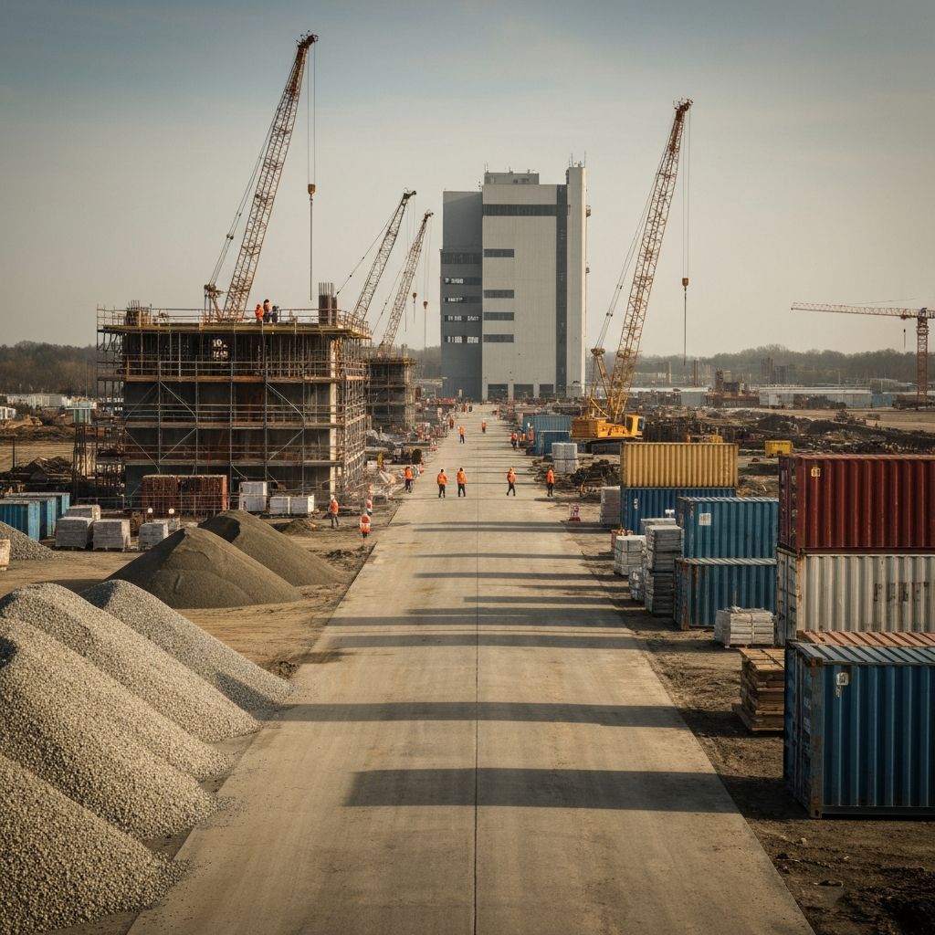 Progressive construction stages representing phased rollout